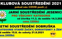 KLUBOVÁ SOUSTŘEDĚNÍ 2021
